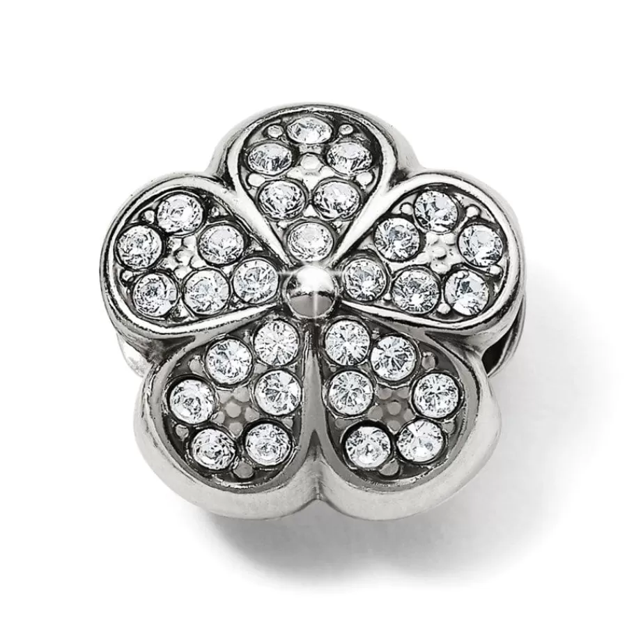 Beads & Spacers>Brighton Blingy Flower Bead Silver