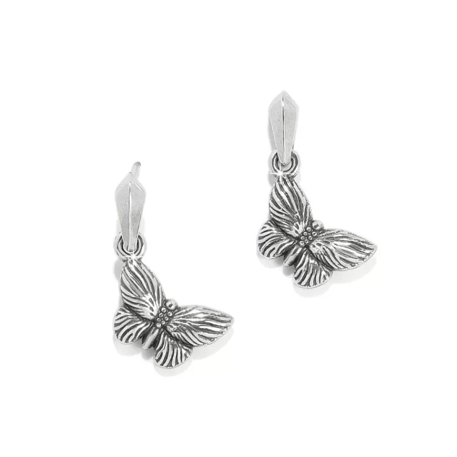 Earrings>Brighton Bloom Butterfly Petite Post Drop Earrings Silver