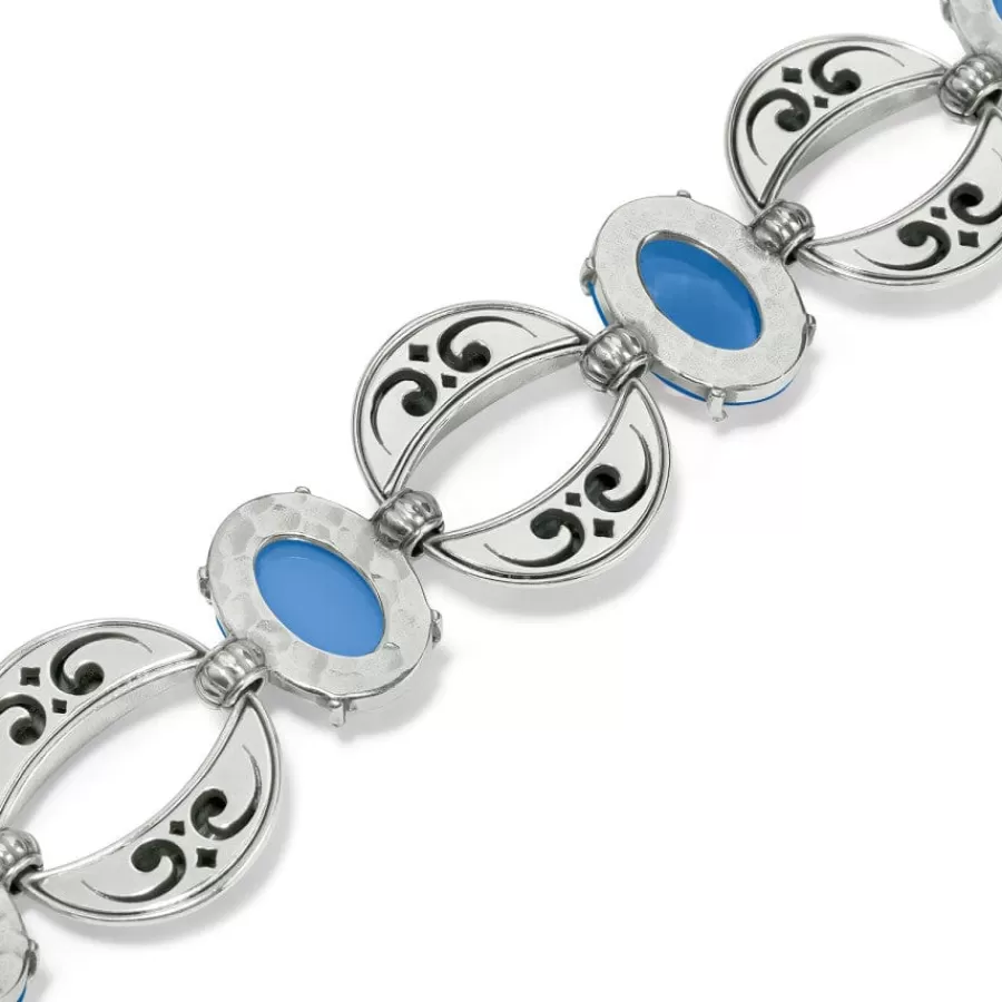 Bracelets>Brighton Blue Moon Link Bracelet Silver-Blue