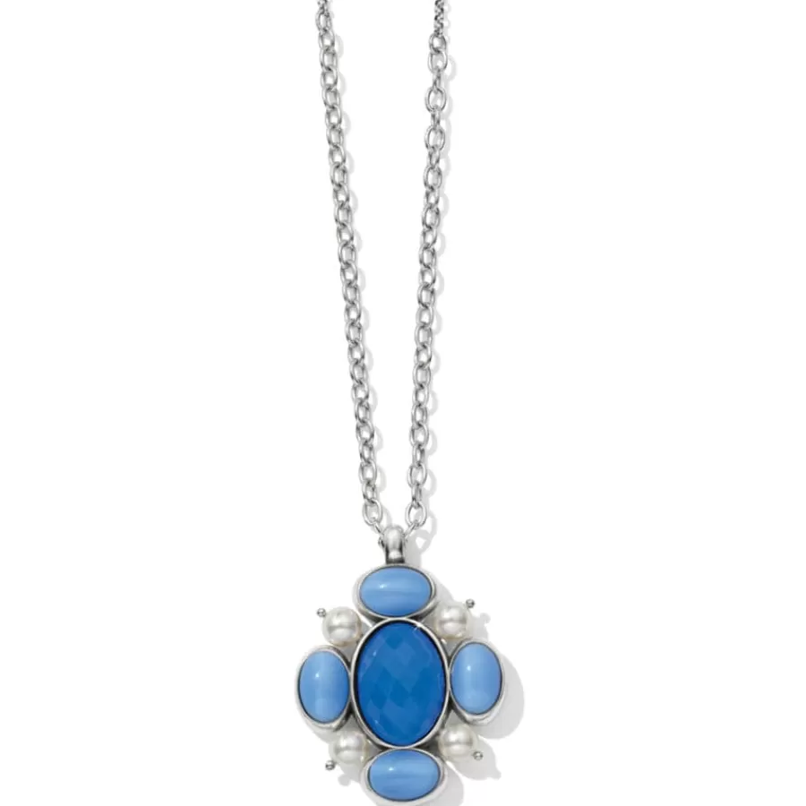 Necklaces>Brighton Blue Moon Pendant Long Necklace Silver-Blue