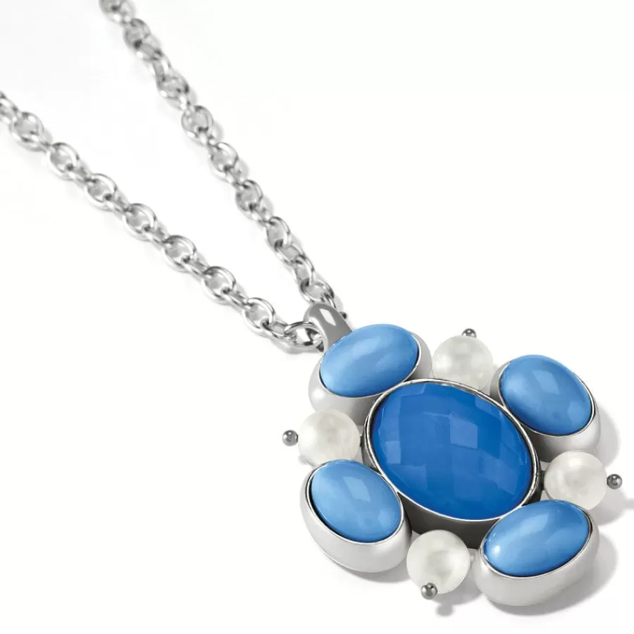 Necklaces>Brighton Blue Moon Pendant Long Necklace Silver-Blue