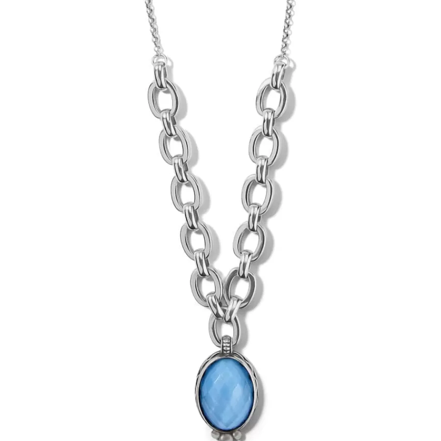 Necklaces>Brighton Blue Moon Short Necklace Silver-Blue