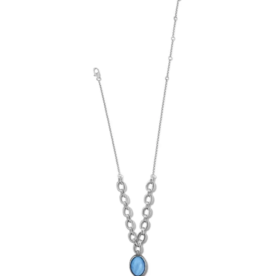 Necklaces>Brighton Blue Moon Short Necklace Silver-Blue