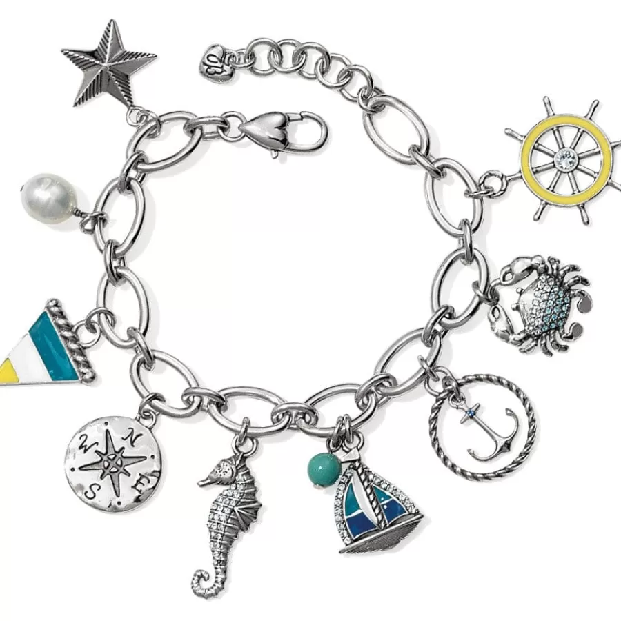 Bracelets>Brighton Blue Water Charm Bracelet Silver-Multi