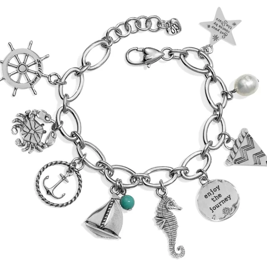 Bracelets>Brighton Blue Water Charm Bracelet Silver-Multi