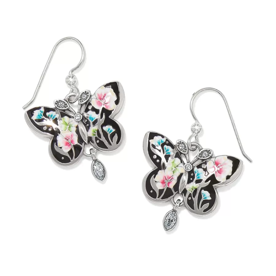 Earrings>Brighton Botanique Butterfly French Wire Earrings Silver-Multi