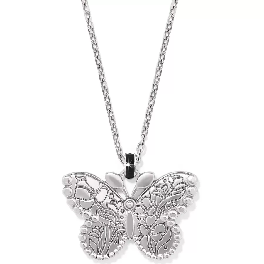 Necklaces>Brighton Botanique Butterfly Necklace Silver-Multi