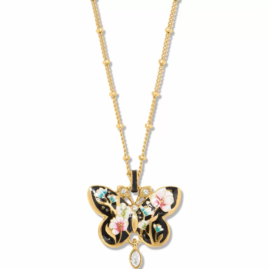 Necklaces>Brighton Botanique Butterfly Pendant Necklace Gold-Multi