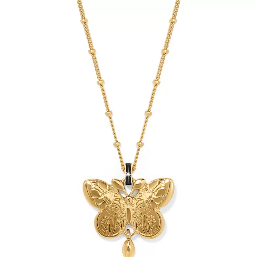 Necklaces>Brighton Botanique Butterfly Pendant Necklace Gold-Multi