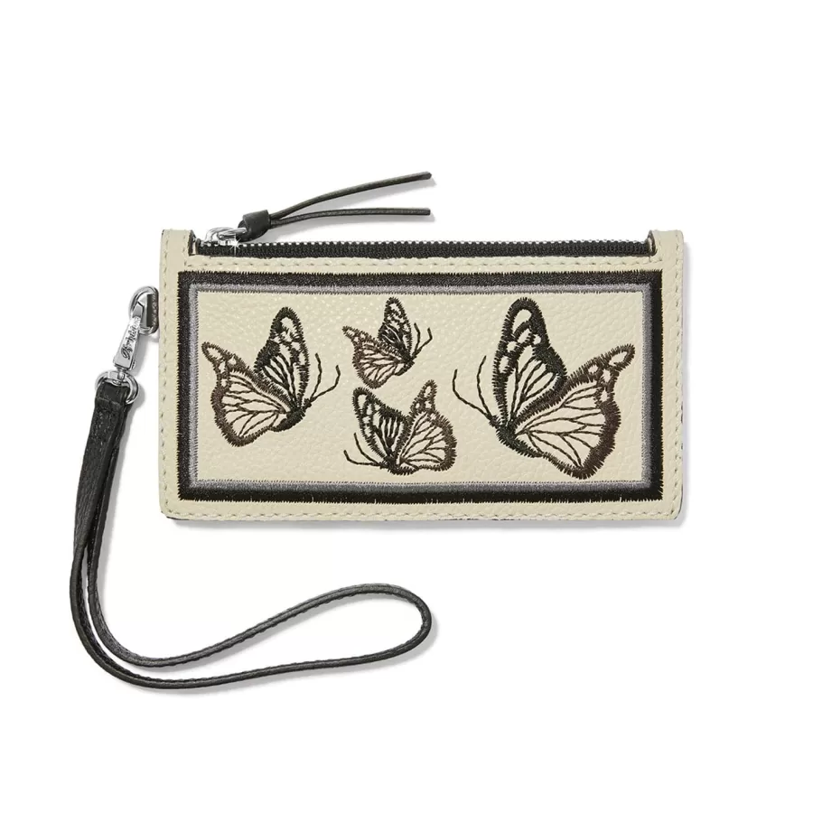 Wallets & Card Cases | Wallets & Card Cases>Brighton Botanique Card Pouch Black-White