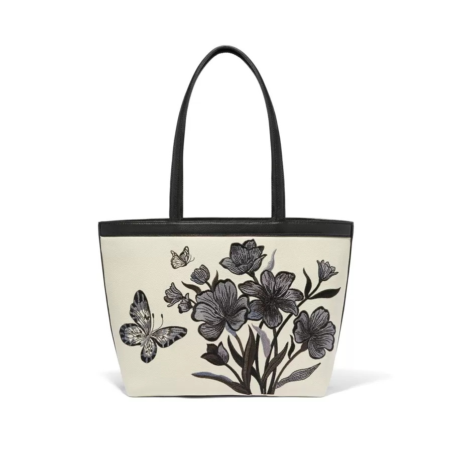 Totes>Brighton Botanique Rowen Tote Black-White