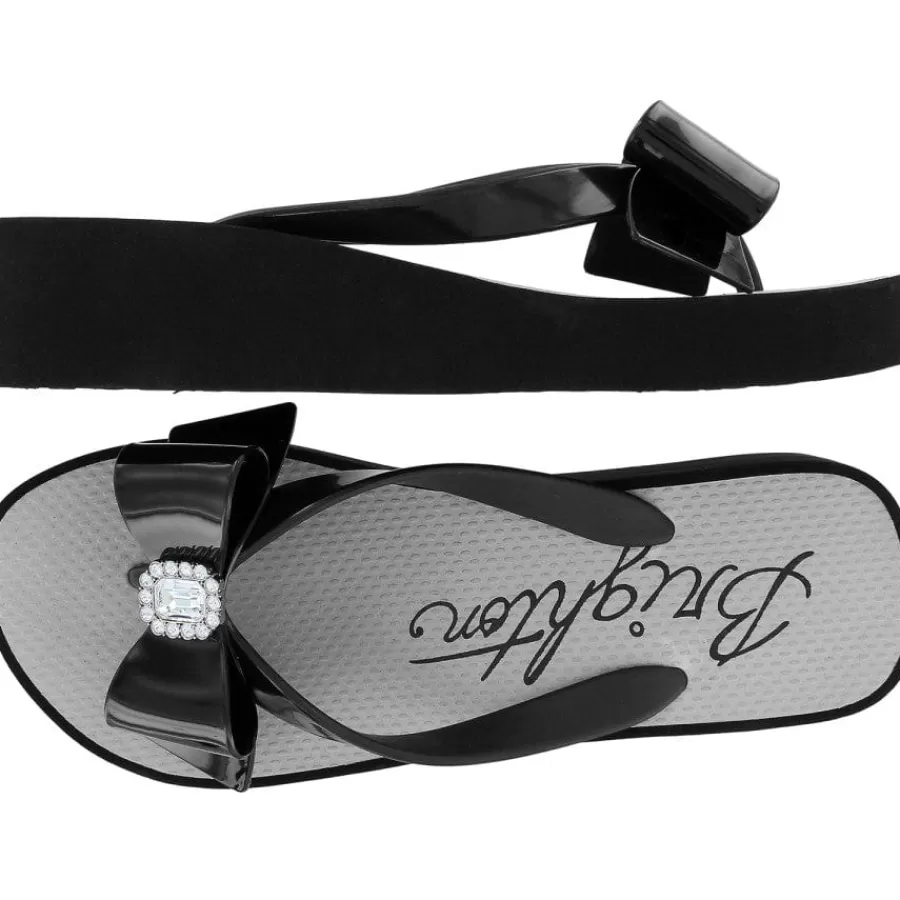 Flip Flops>Brighton Bowie Wedge Flip Flops Black