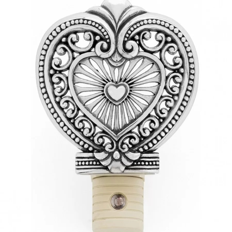 Office & Clocks>Brighton Bright Heart Nightlight Silver