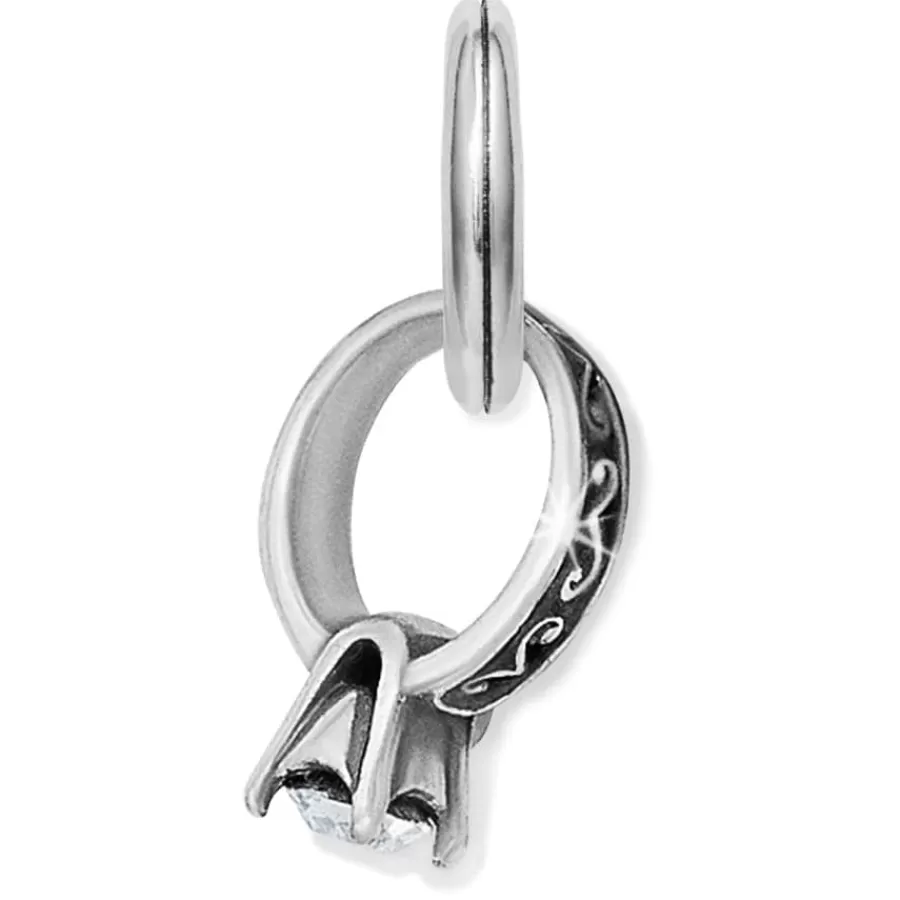 Charms>Brighton Diamond Ring Charm Silver