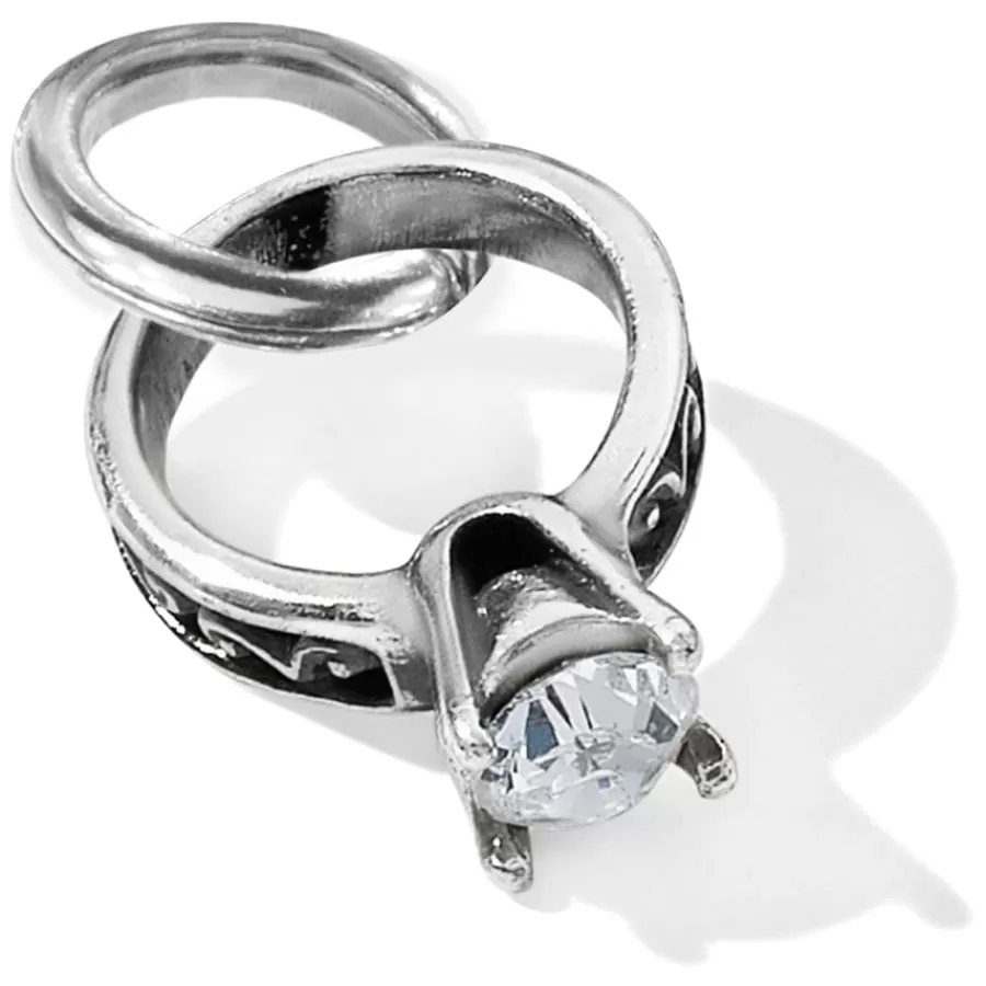 Charms>Brighton Diamond Ring Charm Silver