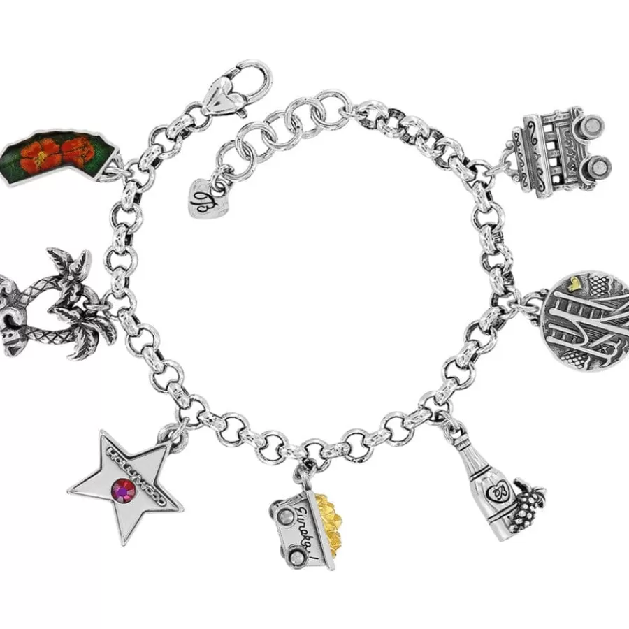 Bracelets>Brighton California State Charm Bracelet Silver-Multi