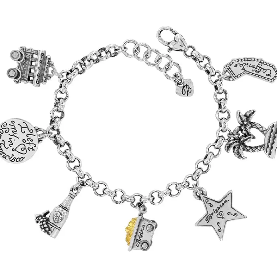 Bracelets>Brighton California State Charm Bracelet Silver-Multi