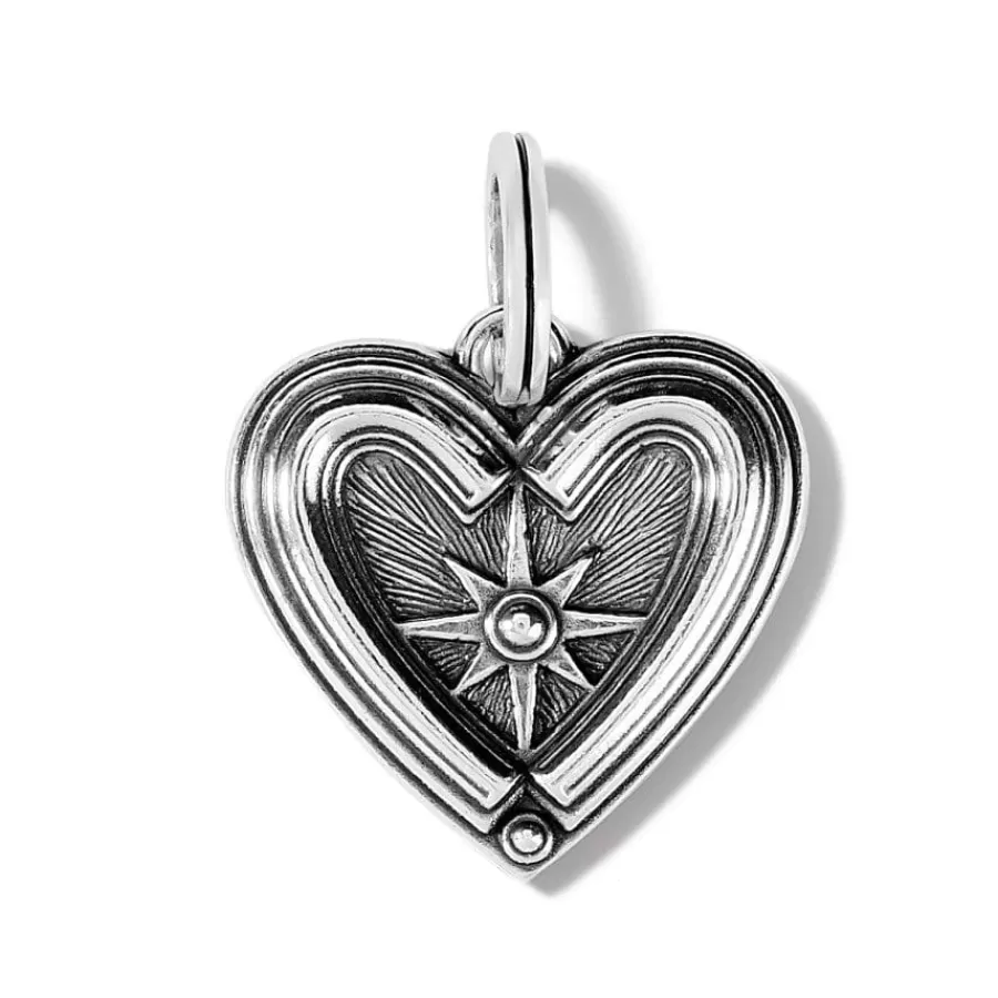 Charms>Brighton Candycane Sweetheart Charm Silver-Multi