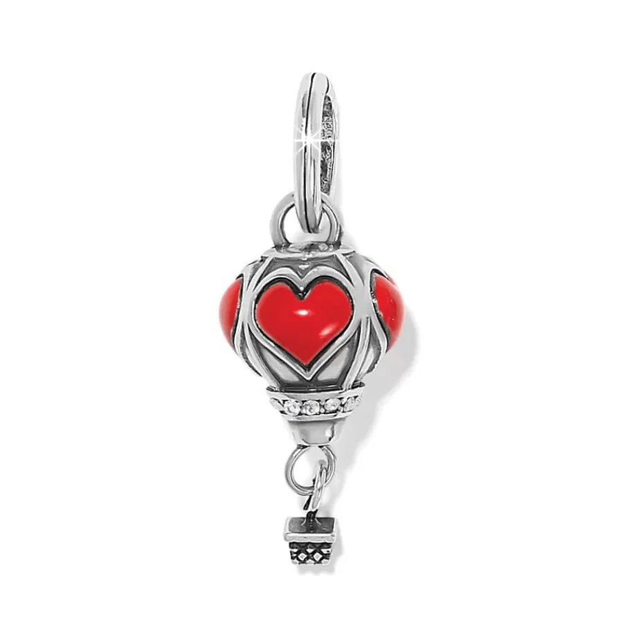 Charms>Brighton Carry Me With Love Charm Silver-Red