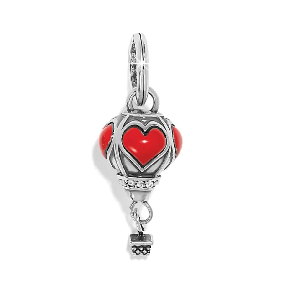 Charms>Brighton Carry Me With Love Charm Silver-Red