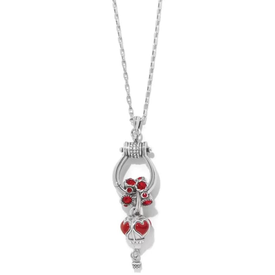 Ready-To-Wear Charm Sets>Brighton Carry Me With Love Charm Necklace Silver-Red