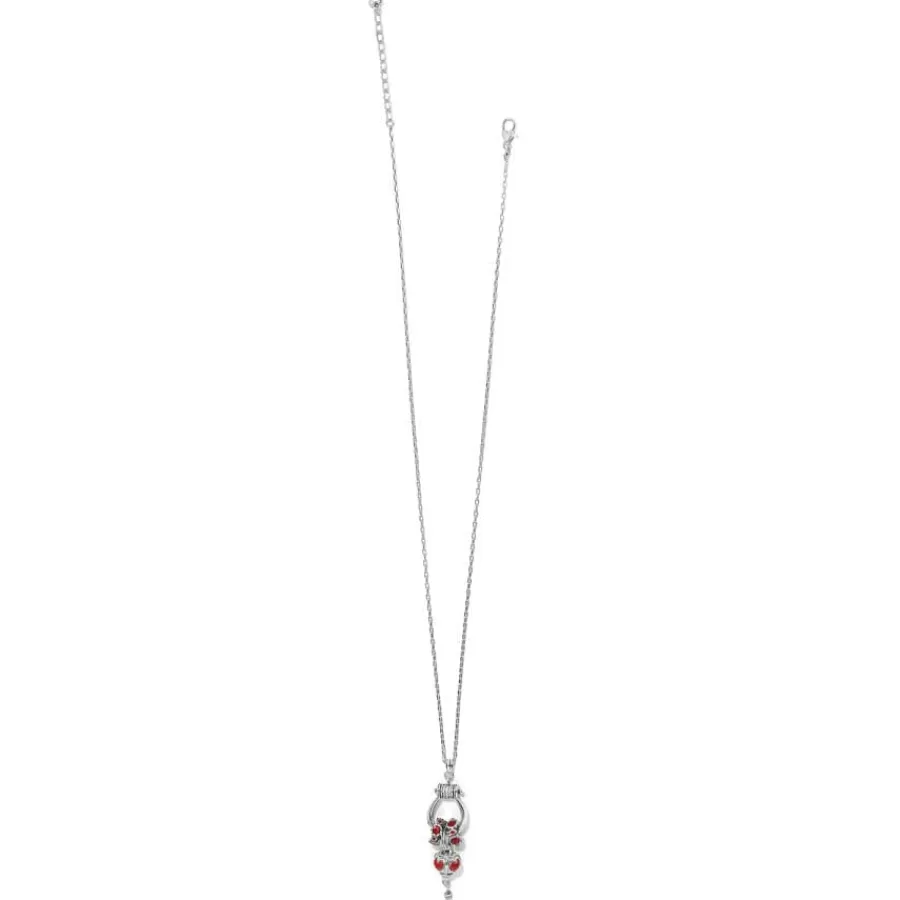 Ready-To-Wear Charm Sets>Brighton Carry Me With Love Charm Necklace Silver-Red