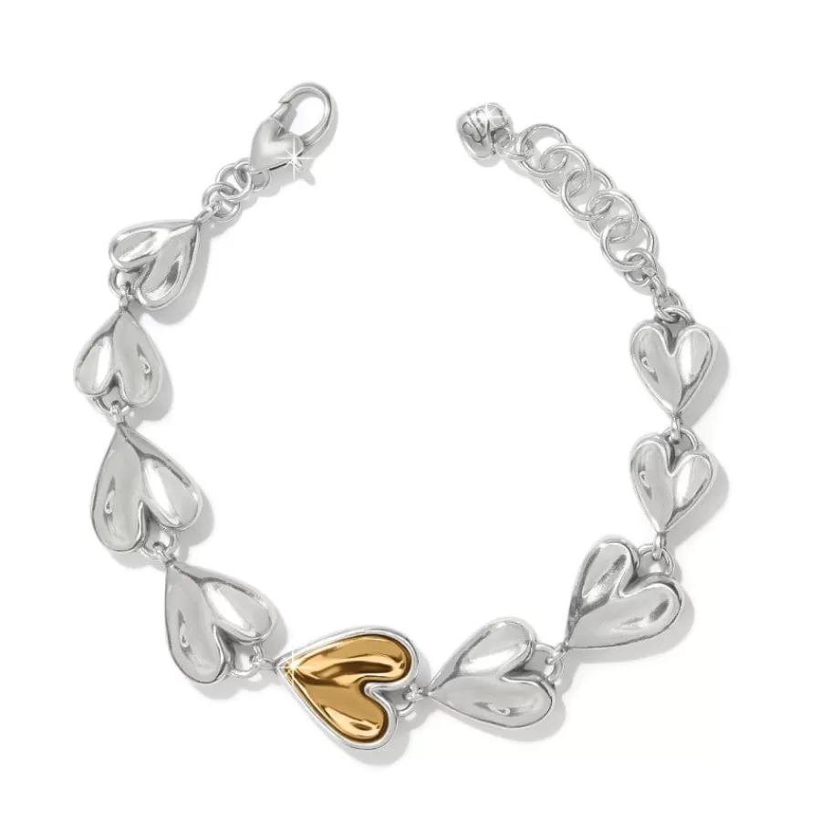 Bracelets>Brighton Cascade Heart Bracelet Silver-Gold