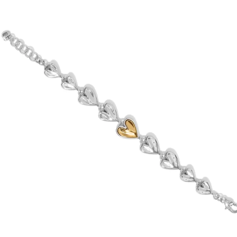 Bracelets>Brighton Cascade Heart Bracelet Silver-Gold