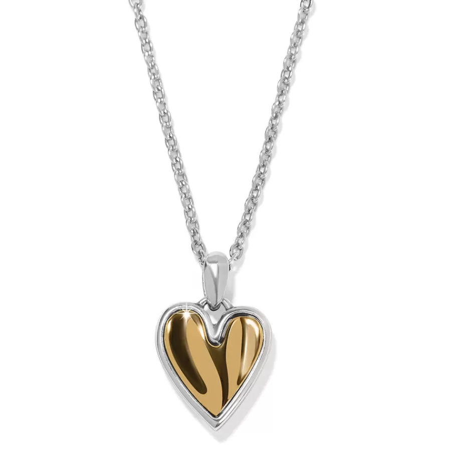 Necklaces>Brighton Cascade Heart Petite Necklace Silver-Gold