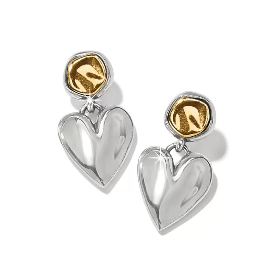 Earrings>Brighton Cascade Heart Post Earrings Silver-Gold