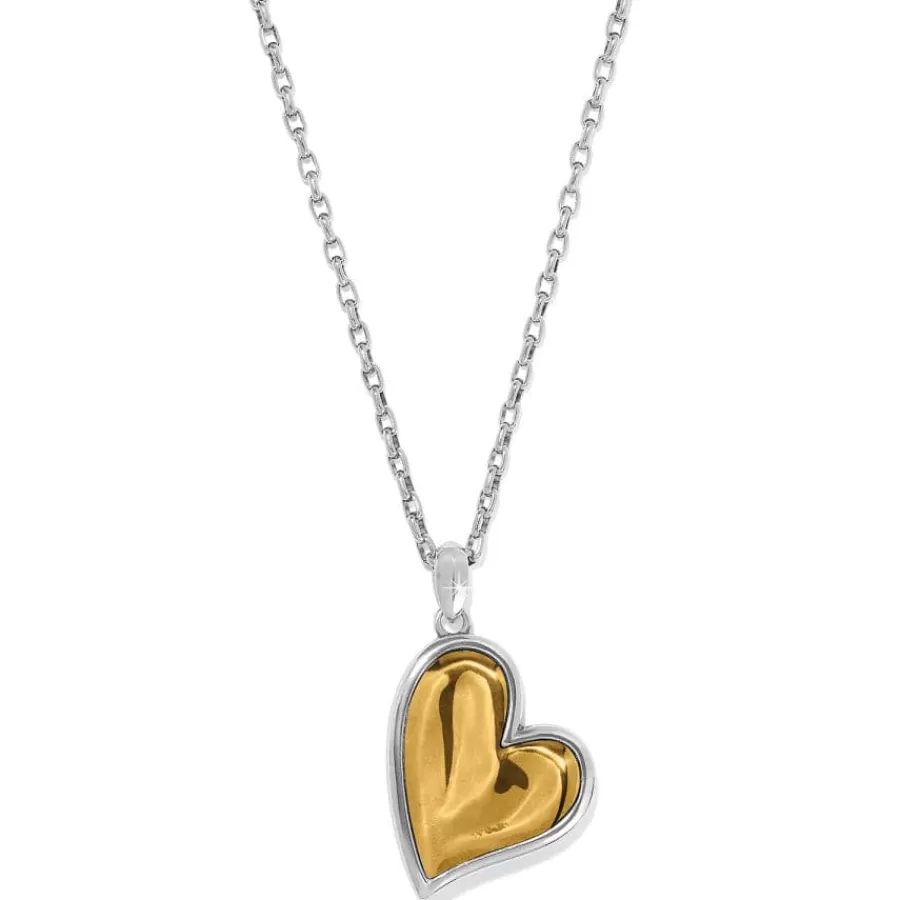 Necklaces>Brighton Cascade Heart Reversible Necklace Silver-Gold