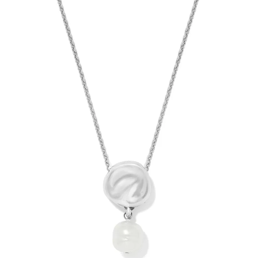 Necklaces>Brighton Cascade Round Pearl Necklace Silver-Pearl