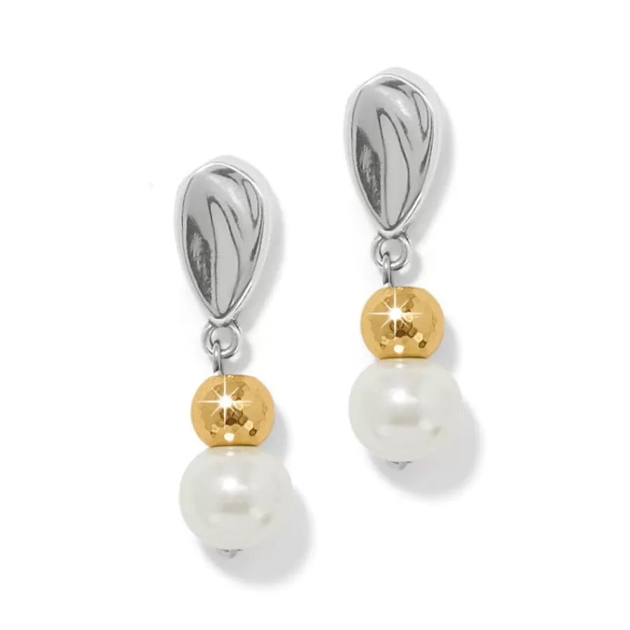 Earrings>Brighton Cascade Unity Pearl Post Drop Earrings Silver-Pearl