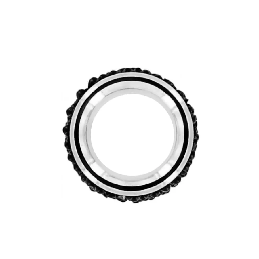 Beads & Spacers>Brighton Caviar Bead Silver-Black