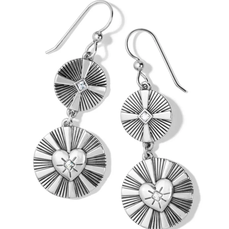 Earrings>Brighton Celeste Double Drop French Wire Earrings Silver