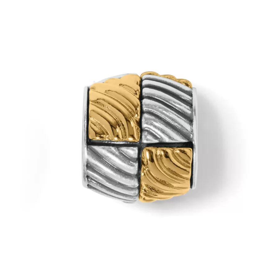 Beads & Spacers>Brighton Checkmate Bead Silver-Gold