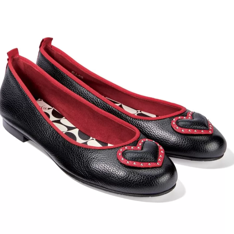 Flats>Brighton Cherie Ballerinas Black-Red