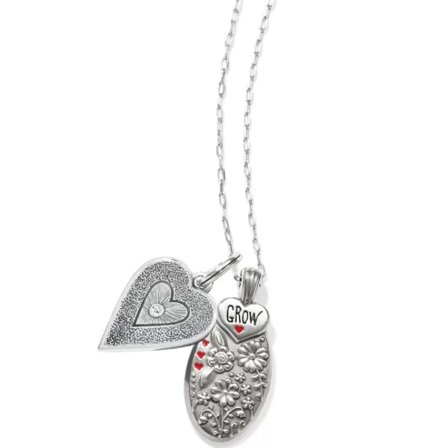 Ready-To-Wear Charm Sets>Brighton Cherish and Love Necklace Silver-Red