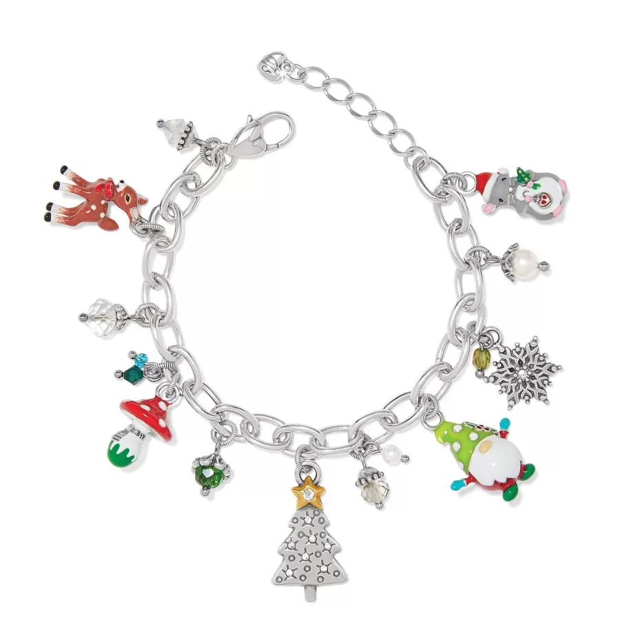 Bracelets>Brighton Christmas Forest Charm Bracelet Silver-Multi