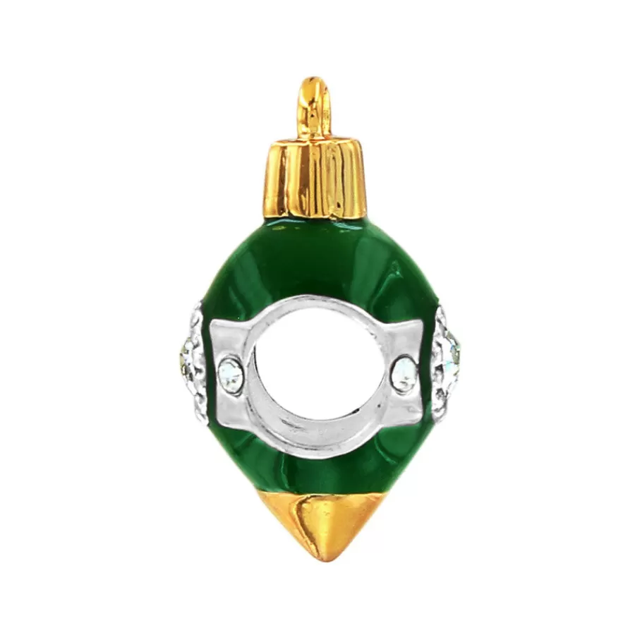 Beads & Spacers>Brighton Christmas Ornament Bead Gold-Green