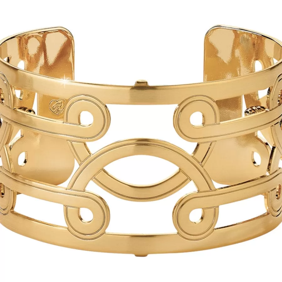 Bracelets>Brighton Christo Lima Wide Cuff Bracelet Gold