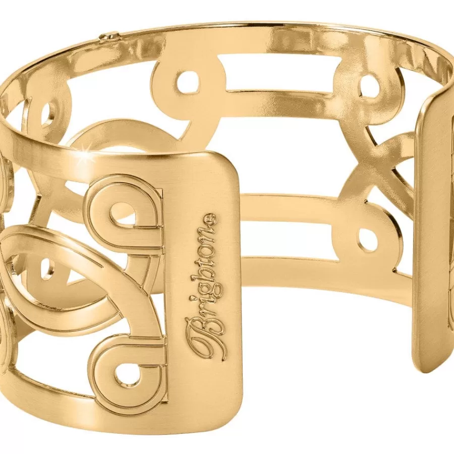 Bracelets>Brighton Christo Lima Wide Cuff Bracelet Gold