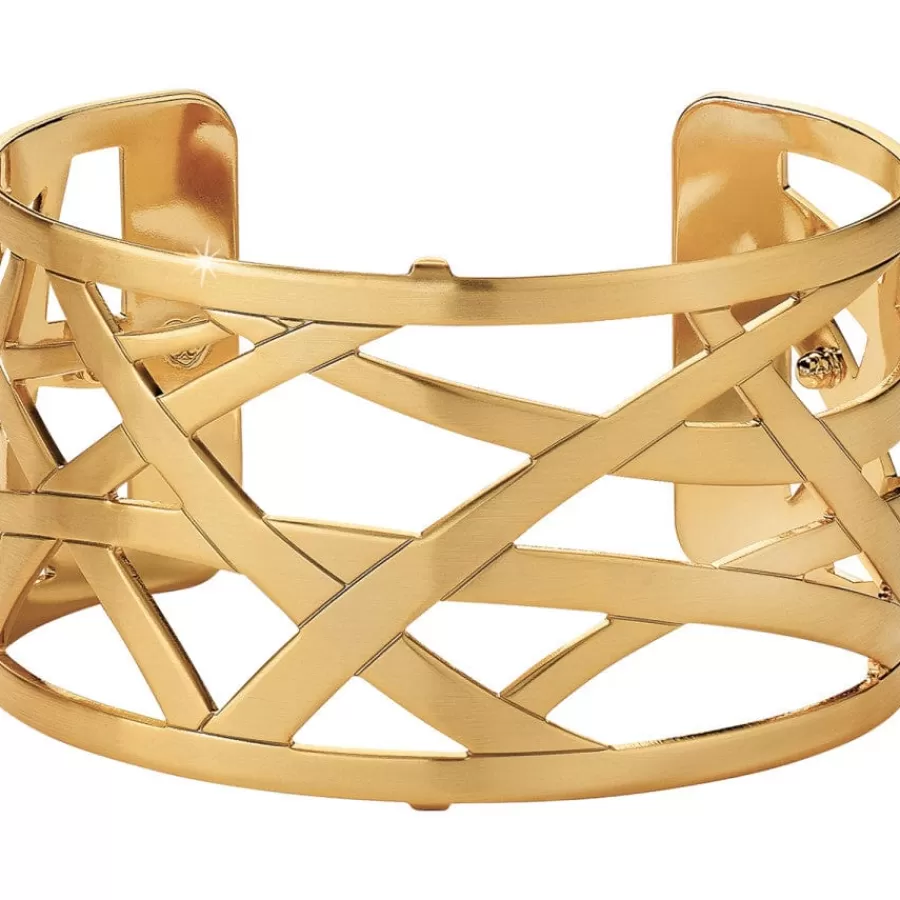 Bracelets>Brighton Christo Maritzburg Wide Cuff Bracelet Gold