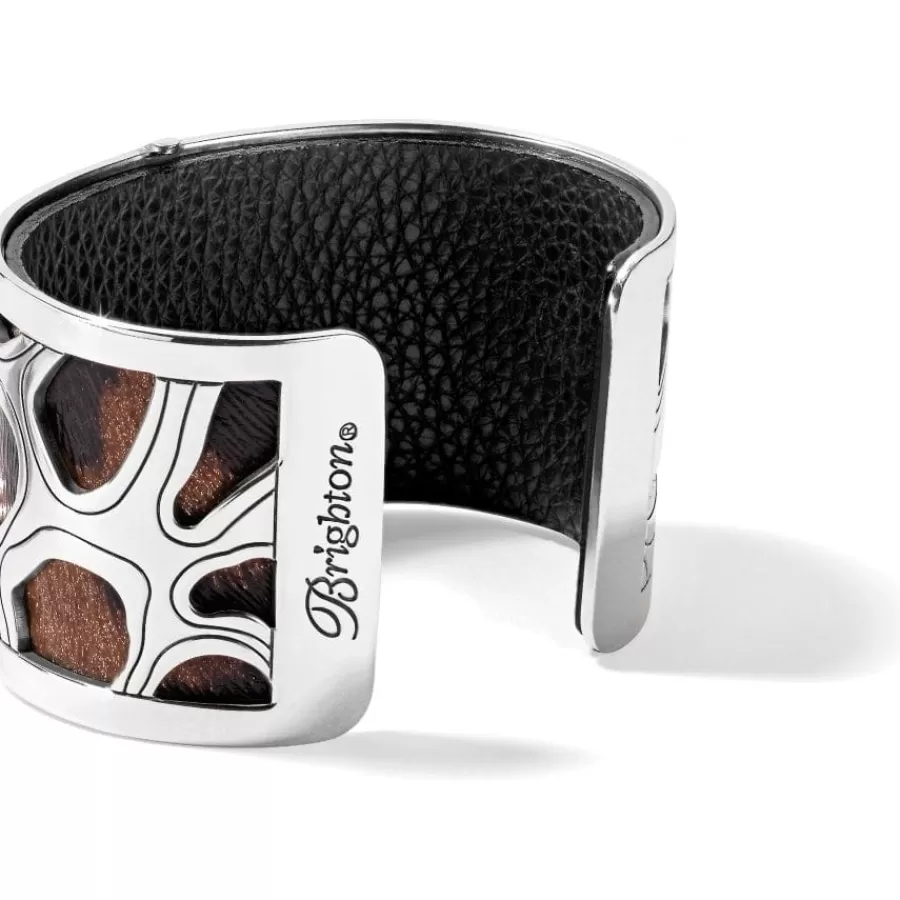 Bracelets>Brighton Christo Nairobi Wide Cuff Bracelet Set Silver-Leopard