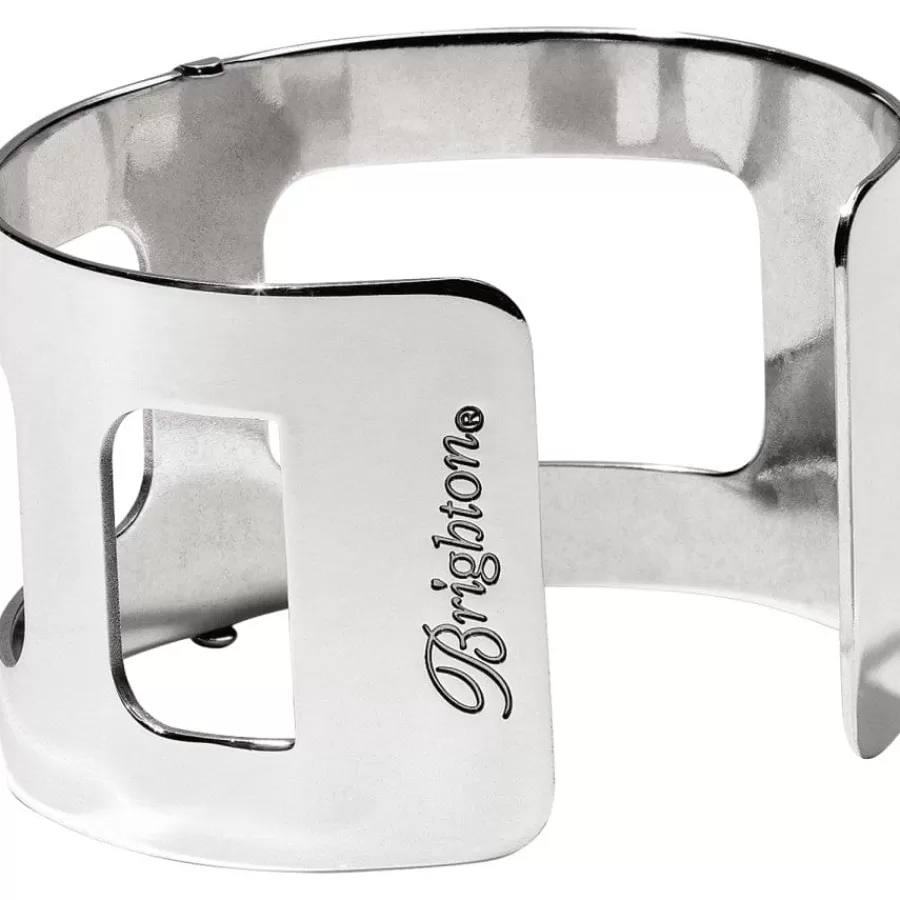 Bracelets>Brighton Christo Pasadena Wide Cuff Bracelet Silver