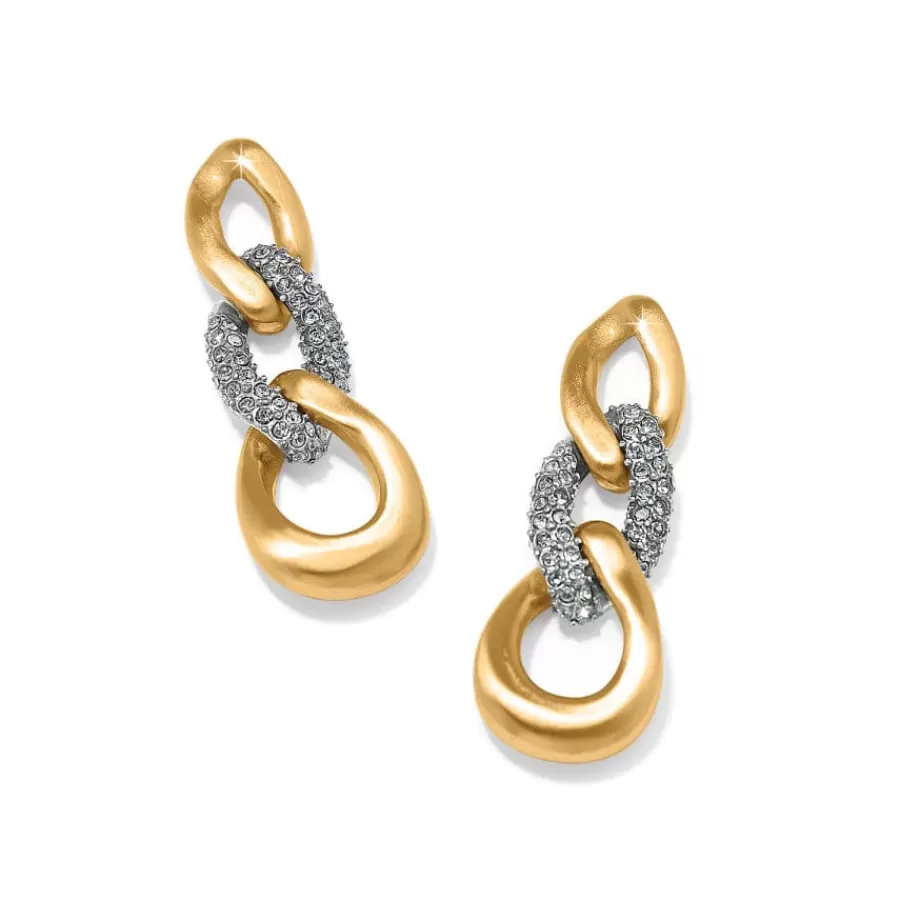 Earrings>Brighton Cleo Pave Link Post Drop Earrings