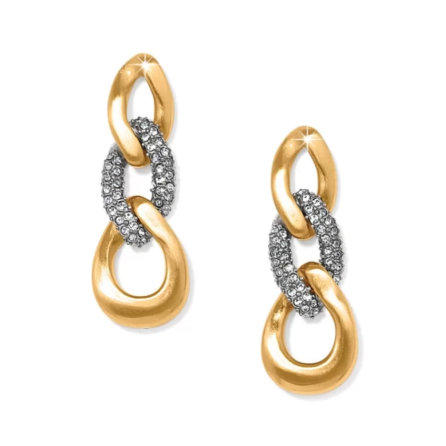 Earrings>Brighton Cleo Pave Link Post Drop Earrings