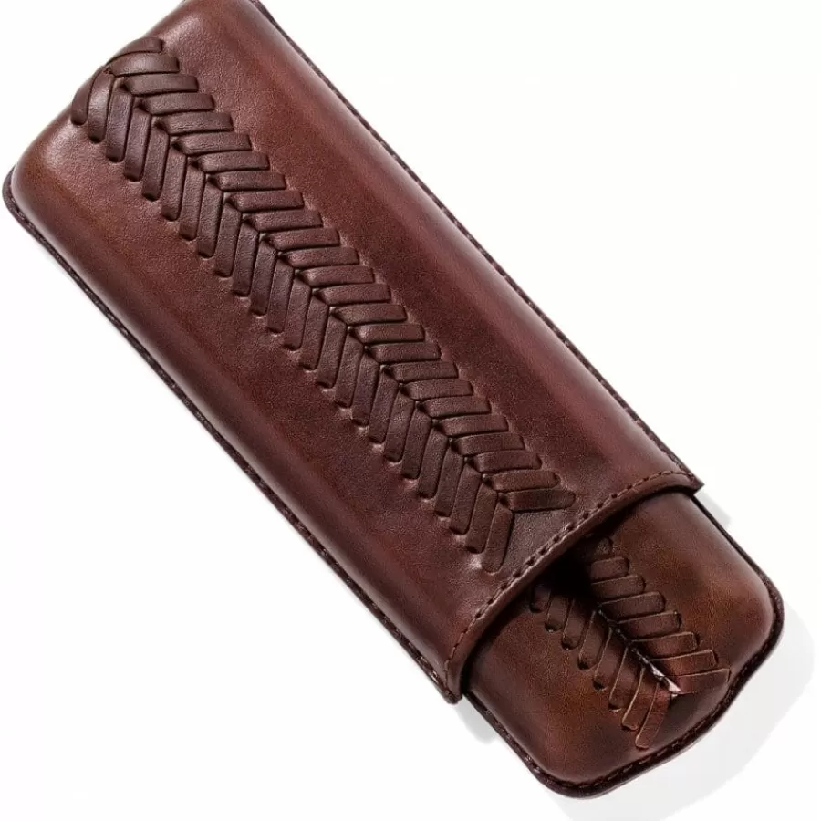 Men'S Belts & Wallets>Brighton Cohiba Cigar Case Brown