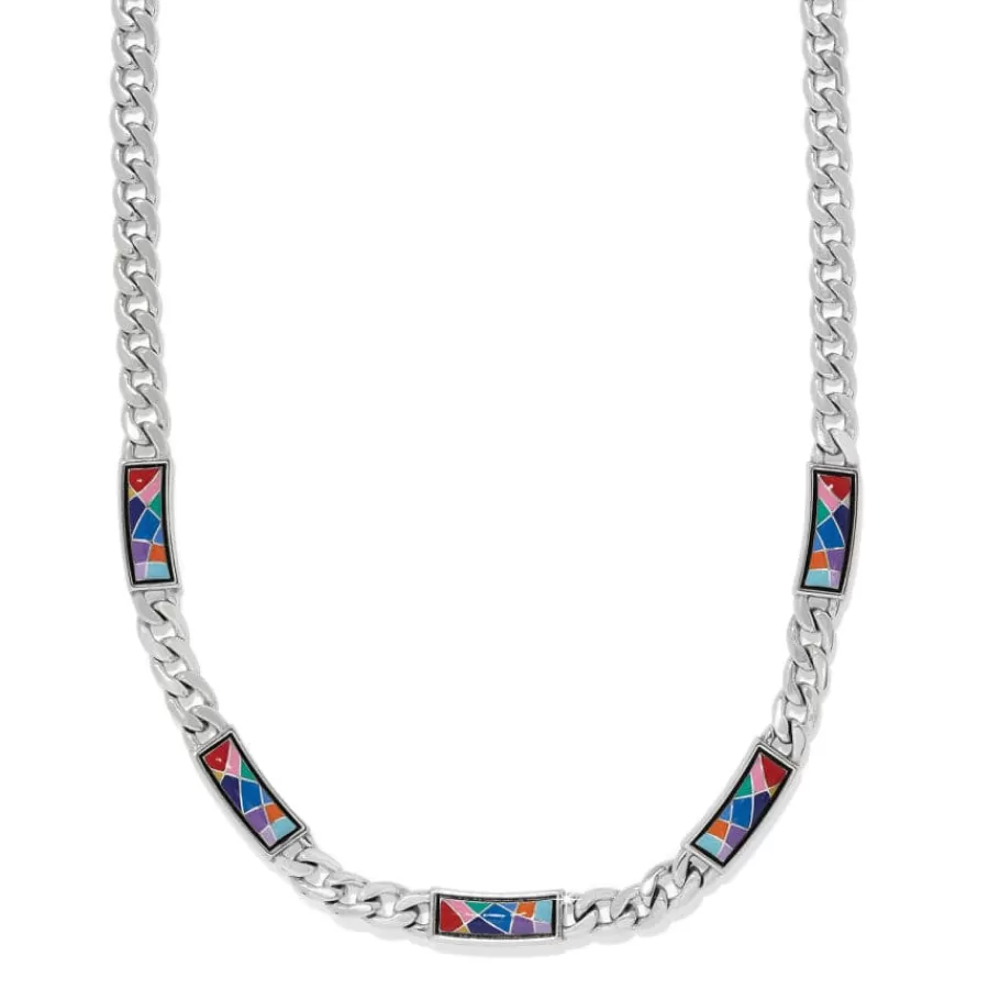 Necklaces>Brighton Colormix Block Necklace Silver-Multi