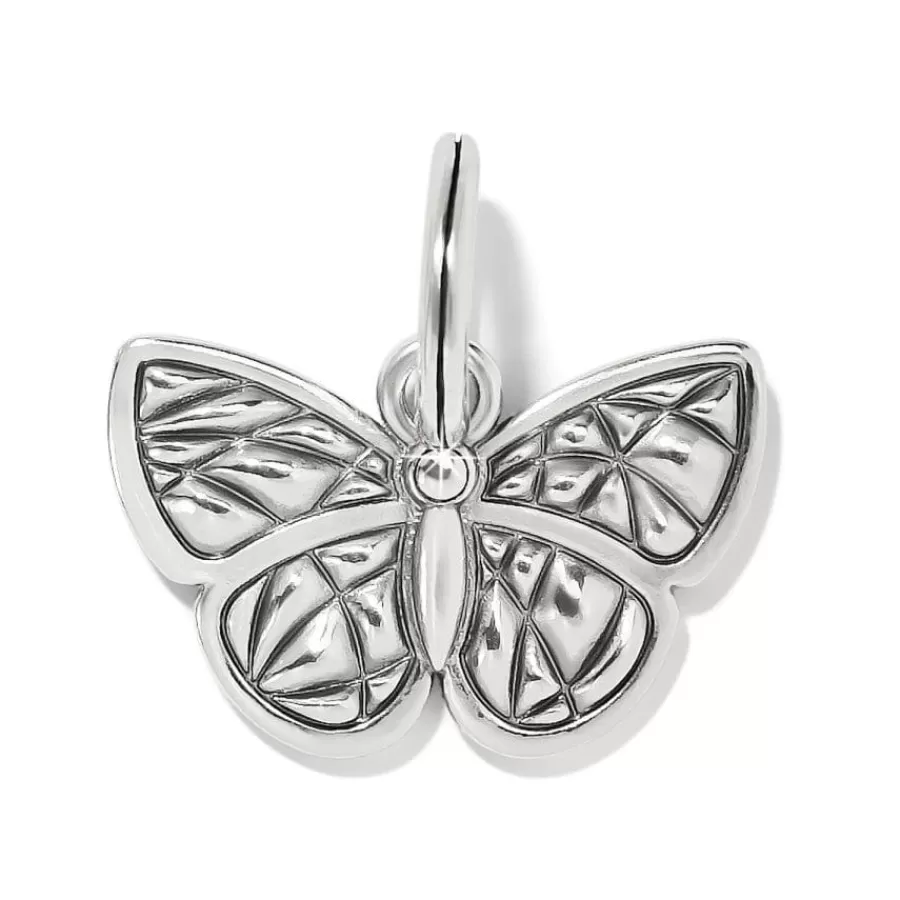 Charms>Brighton Colormix Butterfly Charm Silver-Multi